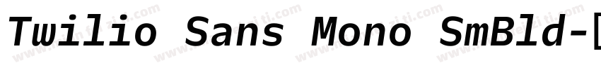 Twilio Sans Mono SmBld字体转换